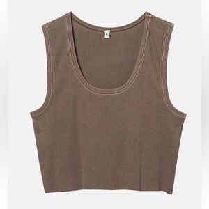 Elwood Malibu Crop Tank Vintage Brown M